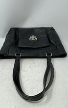 Load image into Gallery viewer, Giani Bernini Womens Black Leather Double Handle Tote Handbag Peeling Material