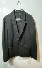 Load image into Gallery viewer, Zara Mens Black Long Sleeve Pockets Notch Lapel Two-Button Blazer Size XL