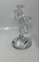 Load image into Gallery viewer, Bohemia Crystal Clear Glass Polished Finish Three-Arm Decorative Candelabra