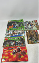 Load image into Gallery viewer, Lot Of 6 Pcs Assorted Lego Minecraft Large Print Instruction Manuals For Age 3+