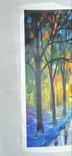 Load image into Gallery viewer, Winter Alley Multicolor Trees Landscape Wall Decor Modern Art Painting