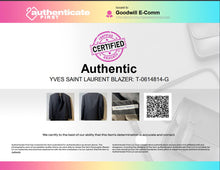 Load image into Gallery viewer, Authentic Yves Saint Laurent Mens Dark Gray Wool Blazer No Size Pit To Pit 23''