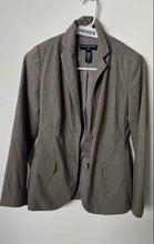 Load image into Gallery viewer, Banana Republic Womens Gray Long Sleeve Notch Lapel Two-Button Blazer Size 00P