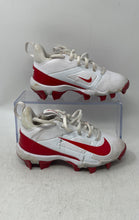Load image into Gallery viewer, Nike Boys Alpha Menace 4 Shark FQ4012-102 White Red Football Cleats Size 12C