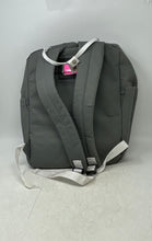 Load image into Gallery viewer, Perry Ellis Womens Gray White Zipper Adjustable Strap Inner Pocket Backpack