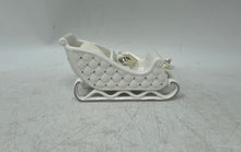 Load image into Gallery viewer, Pandora Holiday Seasonal Ceramic Ribbon Decorative Collectible Sleigh Ornament