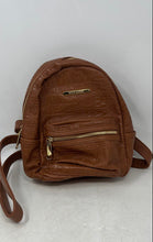 Load image into Gallery viewer, Steve Madden Womens Brown Leather Adjustable Shoulder Strap Mini Backpack