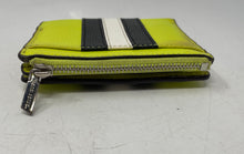 Load image into Gallery viewer, Authentic Henri Bendel Womens Green Black Leather Bifold Wallet Worn Stained