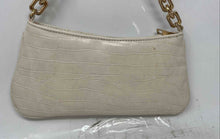 Load image into Gallery viewer, Zara Womens Beige Croc Embossed Leather Single Chain Strap Zip Top Shoulder Bag