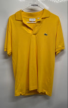 Load image into Gallery viewer, Lacoste Mens Yellow Cotton Classic Fit Short Sleeve Golf Polo Shirt Size S