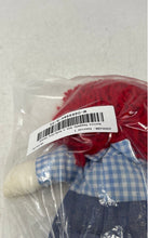 Load image into Gallery viewer, Aurora Red Yarn Hair Handmade Raggedy Andy Cloth Doll With Blue Floral Outfit