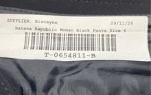 Load image into Gallery viewer, Banana Republic Womens Black Pleated Front Belted Wide-Leg Trouser Pants Size 6