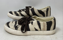 Load image into Gallery viewer, Lauren By Ralph Lauren Womens Jaycee Brown Zebra Print Sneaker Shoes Size 8.5B