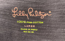 Load image into Gallery viewer, Lilly Pulitzer Womens Blue Cotton Regular Fit Short Sleeve Shift Dress Size L