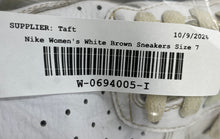 Load image into Gallery viewer, Nike Womens Air Force 1 '07 FD9873-100 White Brown Sneaker Shoes Size 7