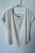 Load image into Gallery viewer, Banana Republic Womens Off-White Short Sleeve Round Neck Blouse Top Size S