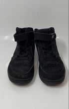 Load image into Gallery viewer, Nike Kids Court Borough Mid 2 CW5868-001 Black Leather Sneaker Shoes Size 1Y