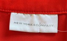 Load image into Gallery viewer, New York & Company Womens Orange 1/4 Zip Long Sleeve Blouse Top Size XS