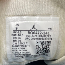 Load image into Gallery viewer, Authentic Nike Womens Air Jordan 1 Mid BQ6472 White Light Blue Sneaker Shoes 9