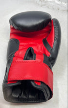 Load image into Gallery viewer, Pro Force Black Red Adjustable Cuff Indoor Sports Boxing Gloves 10 Oz