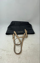 Load image into Gallery viewer, Michael Kors Womens Bedford Black Beige Leather Double Handle Tote Handbag