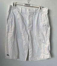 Load image into Gallery viewer, Lacoste Mens White Regular Fit Slash Pockets Chino Shorts Size 30