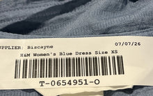 Load image into Gallery viewer, H&M Womens Blue Crepe Long Sleeve Split Neck Pullover Tunic Dress Size XS