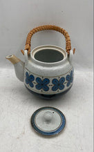 Load image into Gallery viewer, Japanese Teapot Set Blue Flower Pattern Rattan Handle Pot 6 Tea Cups Tableware