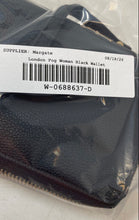 Load image into Gallery viewer, London Fog Womens Felicity Black Pebbled Leather Zip-Around Wristlet Wallet