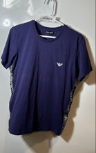 Load image into Gallery viewer, Emporio Armani Swimwear Mens Purple Short Sleeve Side Logo Tape T-Shirt Size M