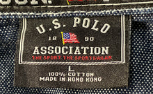 Load image into Gallery viewer, US Polo Assn. Mens Blue Long Sleeve Pockets Button Front Denim Jacket Size L