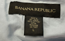 Load image into Gallery viewer, Banana Republic Mens Blue Cotton Long Sleeve Collared Button-Up Shirt Size L
