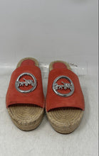 Load image into Gallery viewer, Coach Womens Camille Coral Open Toe Espadrille Slide Sandals Size 6.5B