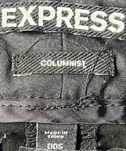 Load image into Gallery viewer, Express Womens Black Flat Front Pockets Columnist Trouser Pants Size 00S