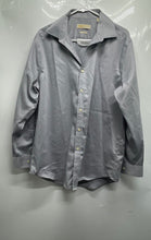 Load image into Gallery viewer, Michael Kors Mens Gray Long Sleeve Slim Fit Non Iron Dress Shirt Size 16 1/2
