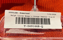 Load image into Gallery viewer, Lauren Ralph Lauren Womens Orange Knitted Full-Zip Sweater Size Medium