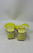 Load image into Gallery viewer, Calvin Klein Womens Neon Green Open Toe Block Slide Heels Size 9M