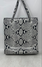 Load image into Gallery viewer, Nine West Womens Gray Black Snakeskin Print Faux Leather Shoulder Handbag