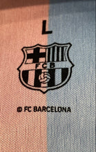 Load image into Gallery viewer, FC Barcelona Mens Navy Blue Red Barca Soccer Jersey Size Large With Tag