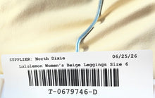 Load image into Gallery viewer, Lululemon Womens Align Beige Elastic Waist High Rise Ankle Leggings Size 6