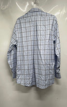 Load image into Gallery viewer, Brooks Brothers Mens Light Blue Plaid Non-Iron Stretch Regular Dress Shirt 16-33