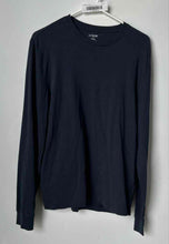 Load image into Gallery viewer, J.Crew Mens Dark Blue Cotton Long Sleeve Crew Neck Pullover T-Shirt Size M