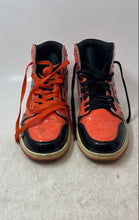 Load image into Gallery viewer, Reason Mens Jrdn 1 Black Orange Lace-Up High Top Sneaker Shoes Size 10.5