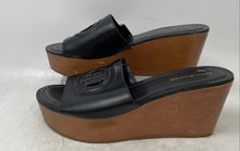Load image into Gallery viewer, Tommy Hilfiger Womens Wrynn Brown Black Leather Platform Slide Sandals Size 9.5M