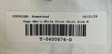Load image into Gallery viewer, Hugo Boss Mens White Graphic Print Short Sleeve Straight Fit Button-Up Shirt M
