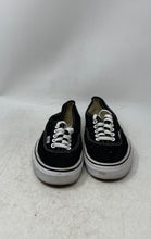Load image into Gallery viewer, Vans Unisex Authentic Black Lace-Up Low Top Round Toe Tennis Shoes Size M7 W8.5