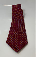 Load image into Gallery viewer, Emanuel Ungaro Mens Burgundy Floral Print Silk Keeper Loop Designer Tie