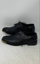 Load image into Gallery viewer, Milano Moda Mens Black Leather Square Toe Lace-Up Oxford Dress Shoes Size 12