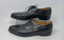 Load image into Gallery viewer, Johnston & Murphy Mens Cellini Black Leather Wingtip Oxford Dress Shoes Size 9M