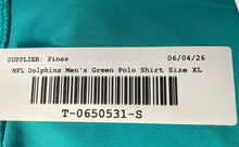Load image into Gallery viewer, Nike Mens Green NFL Miami Dolphins Short Sleeve Collared Polo Shirt Size XL